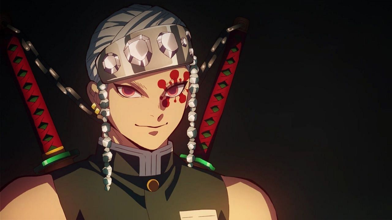 Uzui Tengen with a gentle smile (Image via Ufotable)