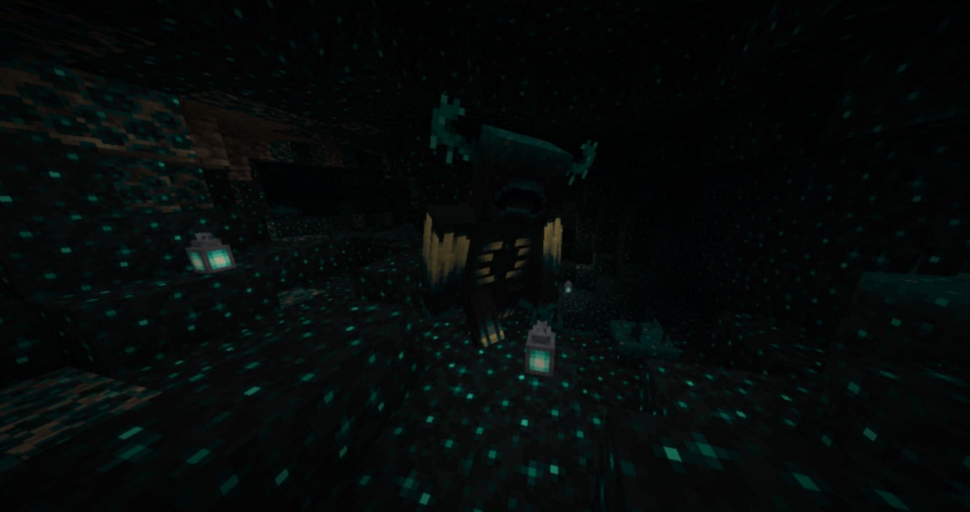 The Warden wanders the deep dark (Image via Mojang)
