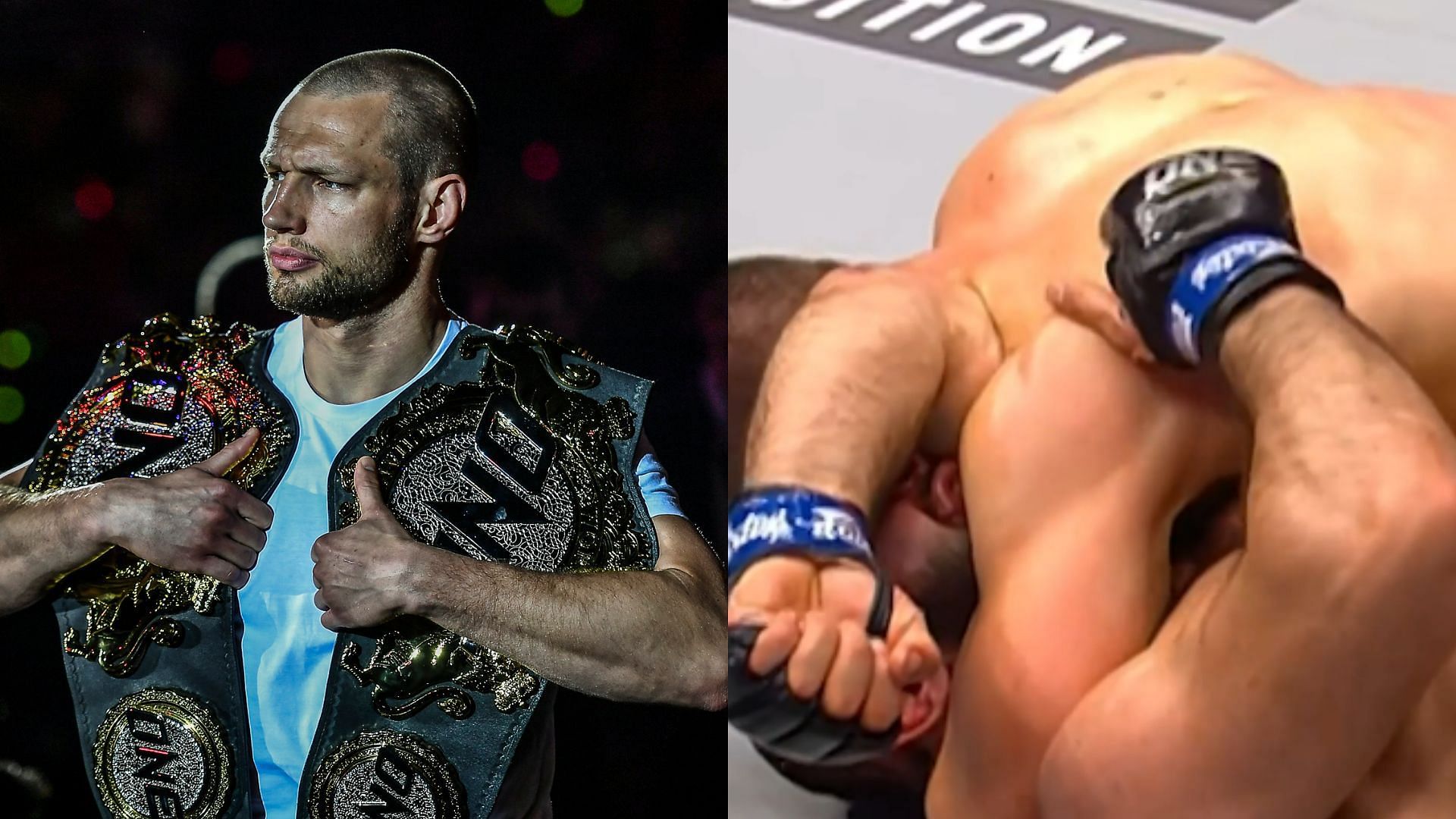 [Photo Credits: ONE Championship and @ONEChampionship on Instagram] Reinier de Ridder and Kiamrian Abbasov
