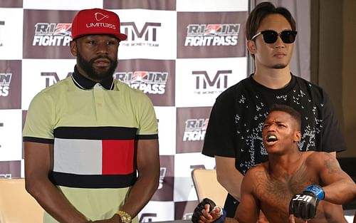 Floyd Mayweather (left), Mikuru Asakura (right), and Terrance McKinney (bottom right) (Images via Getty)