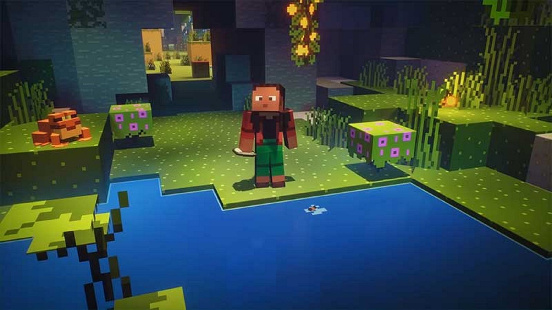A player exploring a Minecraft 1.19 seed (Image via Mojang)