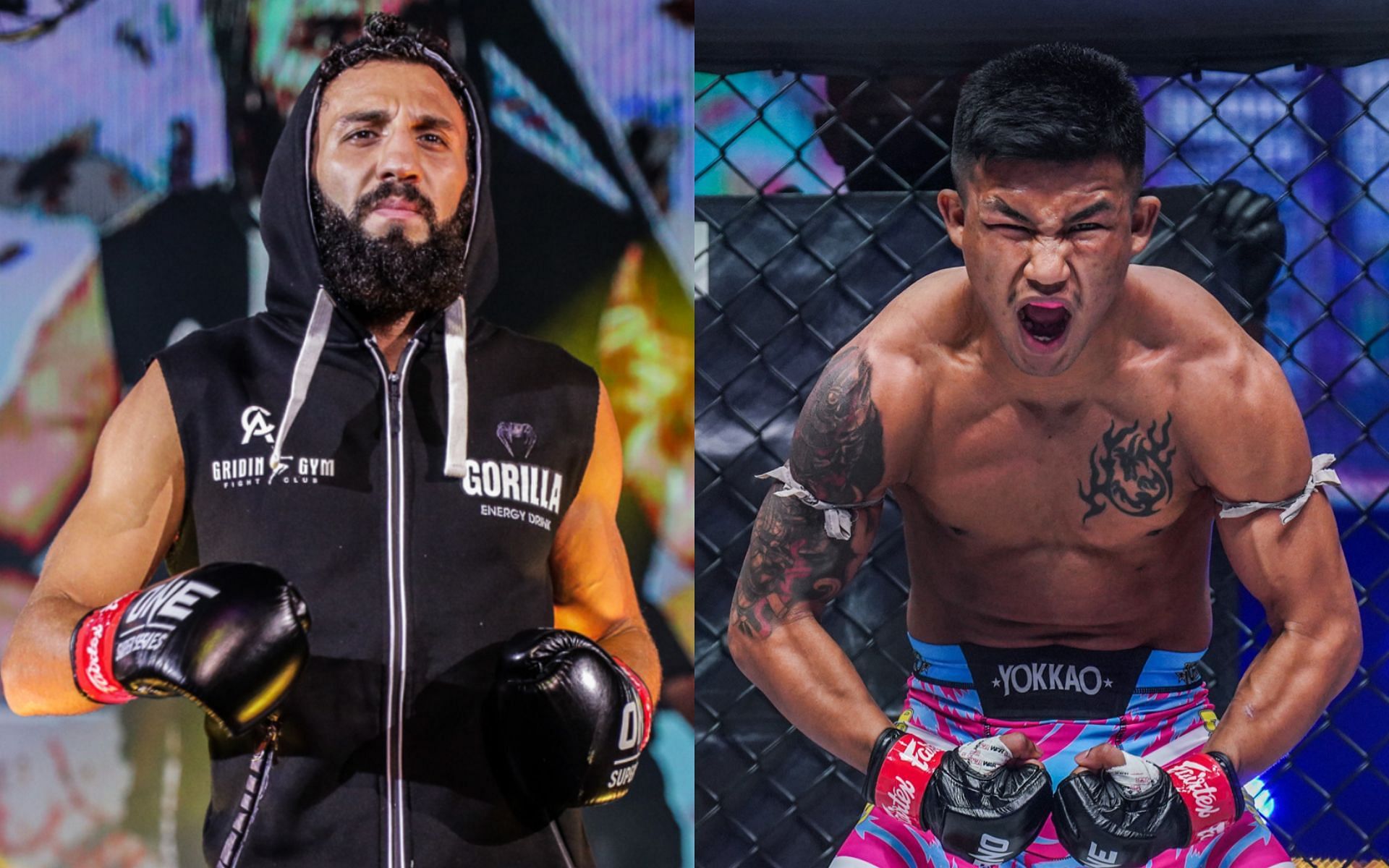 Chingiz Allazov (left) isn&#039;t a fan of Rodtang Jitmuangnon&#039;s (right) entertaining yet reckless style. [Photos ONE Championship]