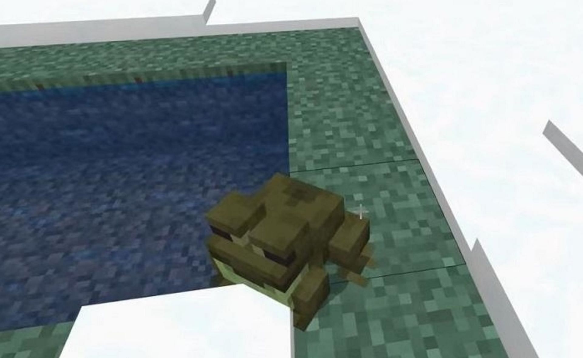 Green frogs thrive within Minecraft&#039;s coldest biomes (Image via For-Minecraft.com)