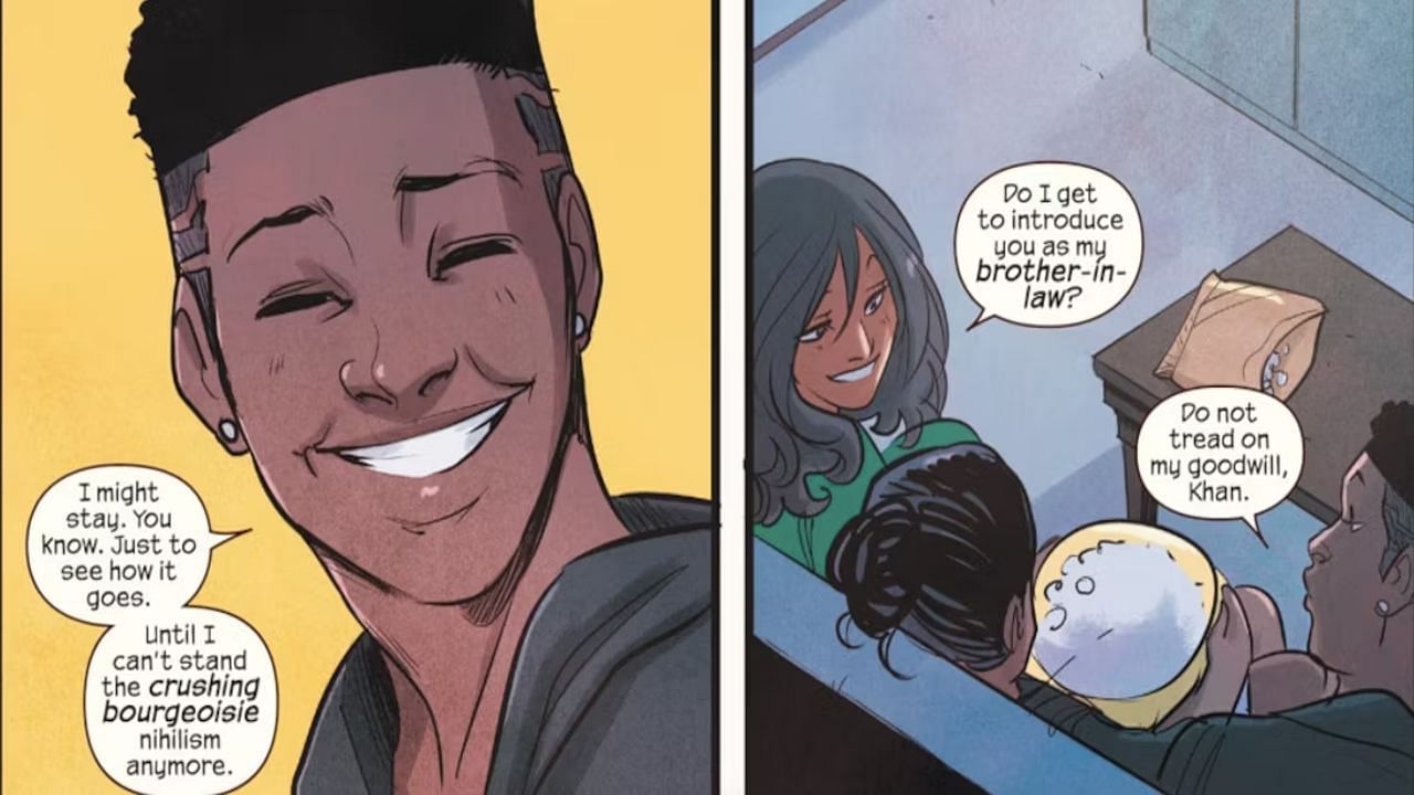 Gabe is an anarcho-atheist and Tyesha&#039;s brother (Image via Marvel Comics)