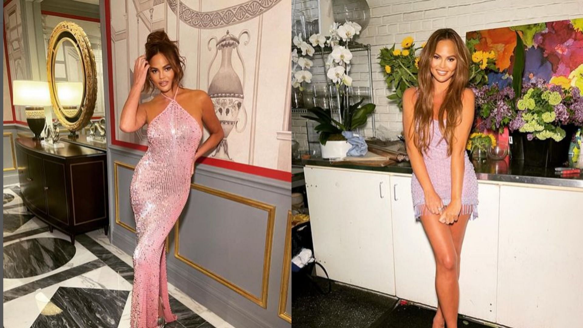 Chrissy Teign knows the importance of exercise, so she ensures she stays active . (Image via IG @chrissyteigen)