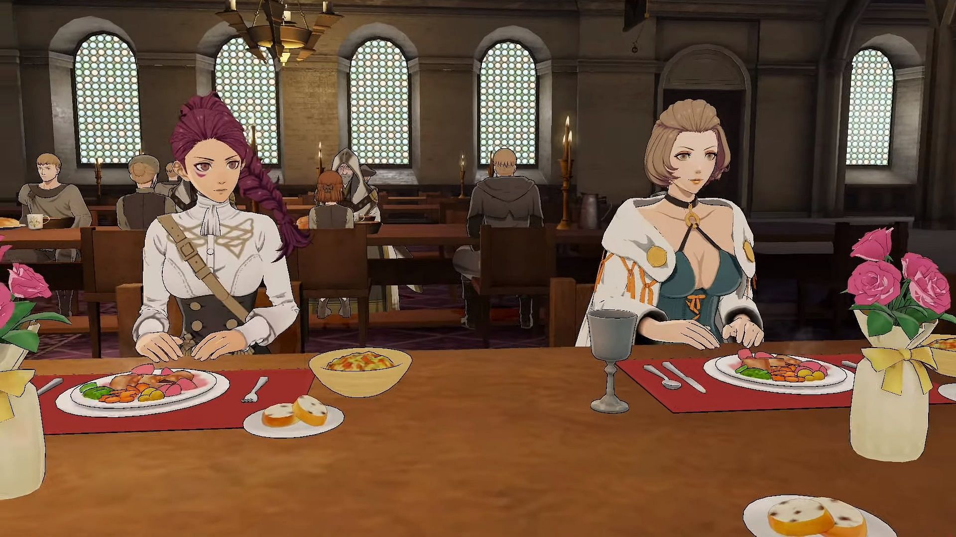Share a meal with your comrades (Image via Omega Force)