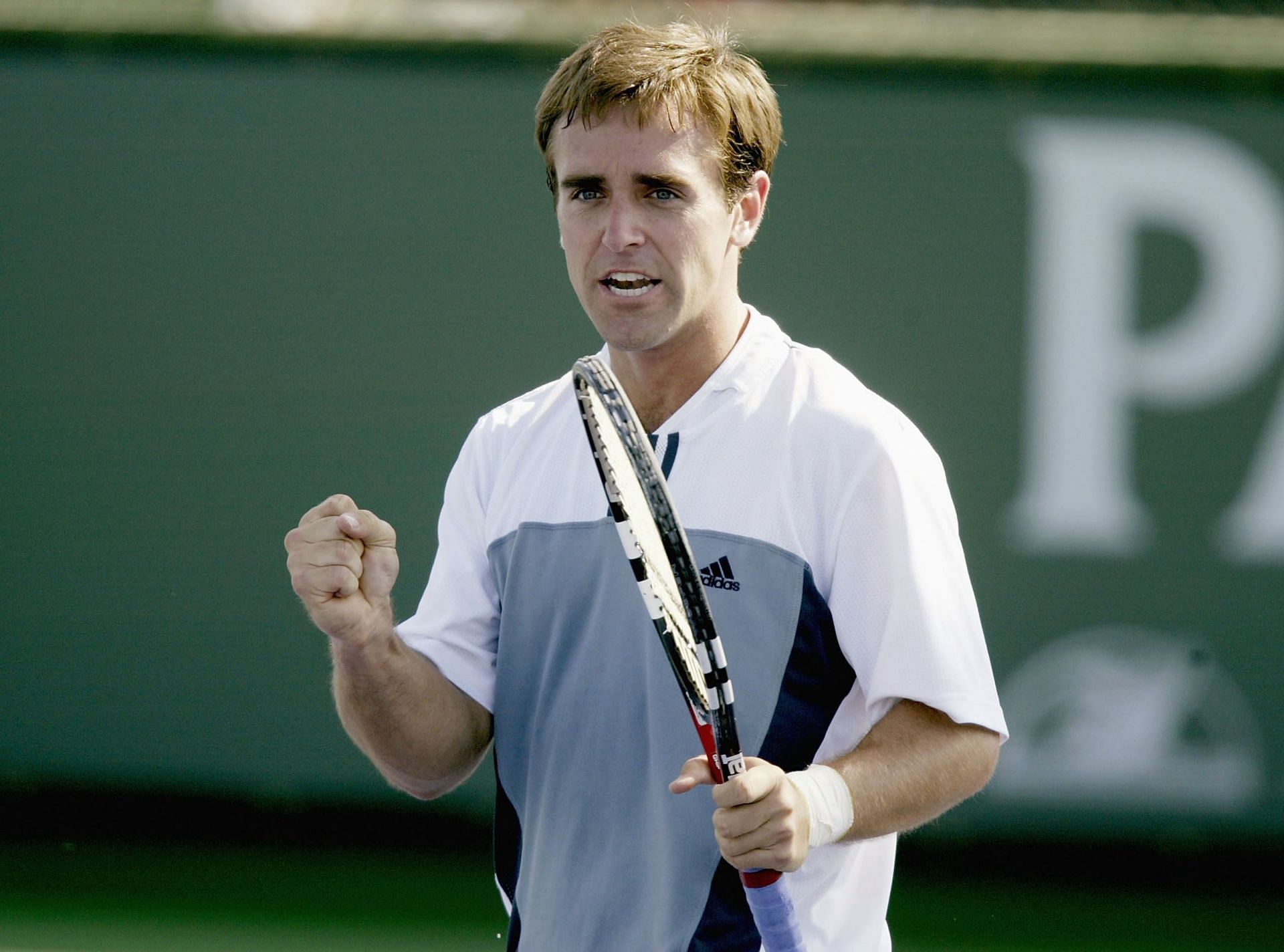 Brian Vahaly at the Indian Wells Tennis Garden in Indian Wells, California in March 2004