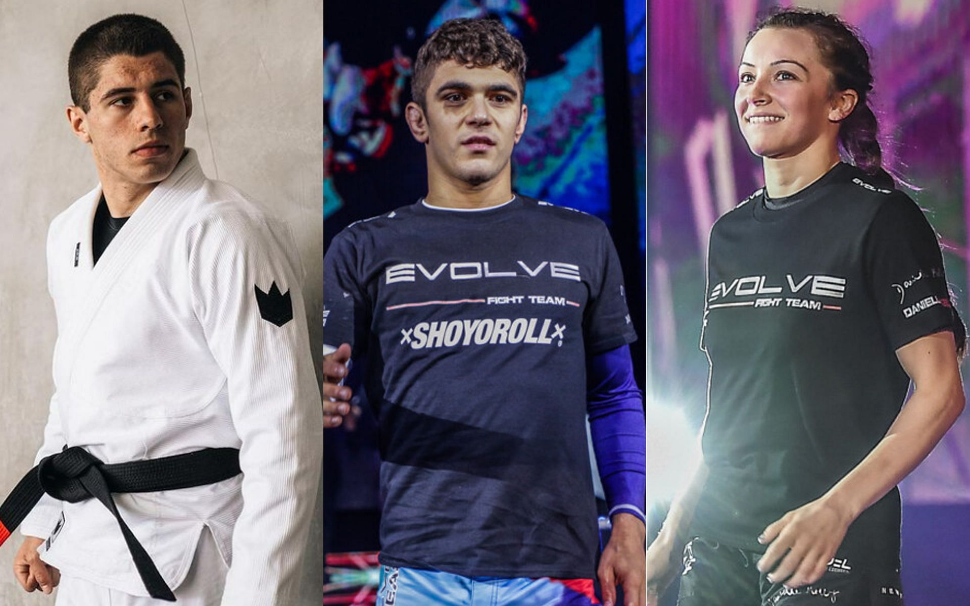 Fans shared some interesting matchups for Tainan Dalpra (L), Mikey Musumeci (C), and Danielle Kelly, among others. | [Photos: @tainandalpra on Instagram/ONE Championship]
