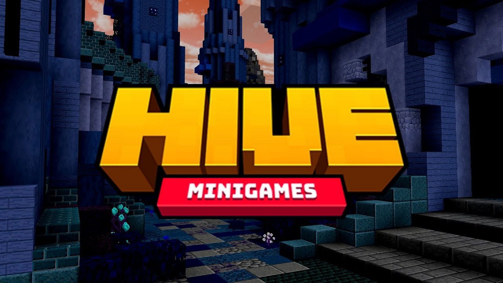 A trailer shot of the Hive&#039;s Minecraft minigames world (Image via PotatoPie25/YouTube)