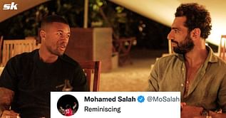 "Reminiscing" - Mohamed Salah shares holiday snap after linking up with ex-Liverpool star Gini Wijnaldum