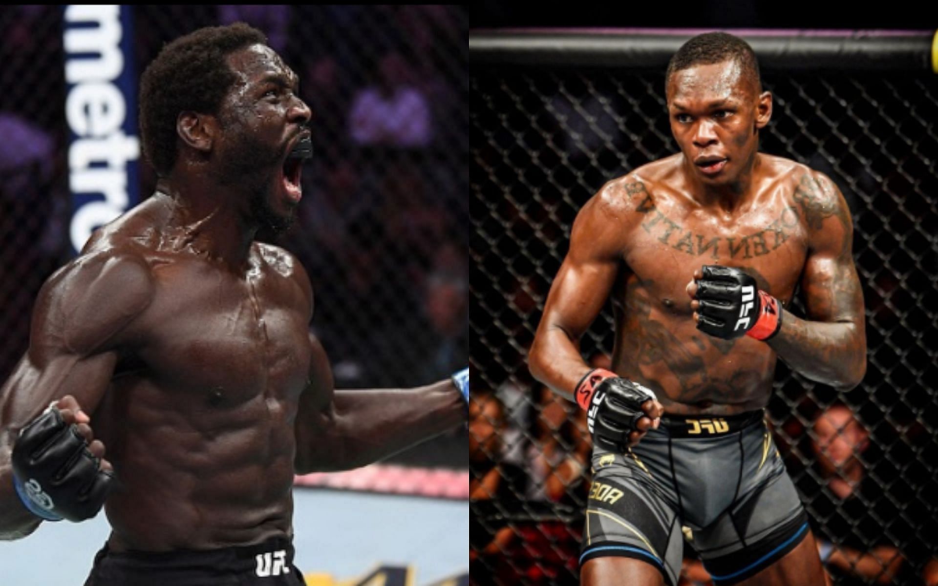 Jared Cannonier (left) and Israel Adesanya (right)