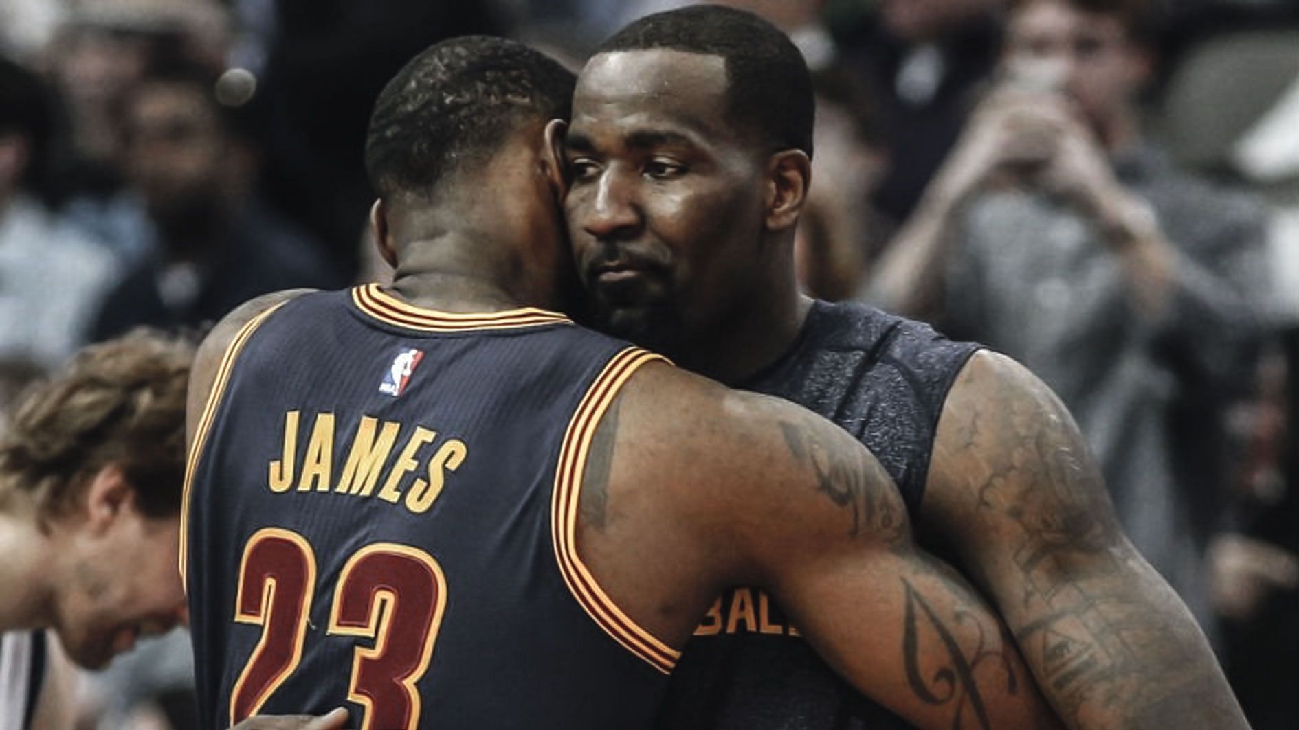 Kendrick Perkins (right) didn&#039;t want to have anything to do with LeBron James in the 2008 Eastern Conference Semifinals. [Photo: Cavs Nation]