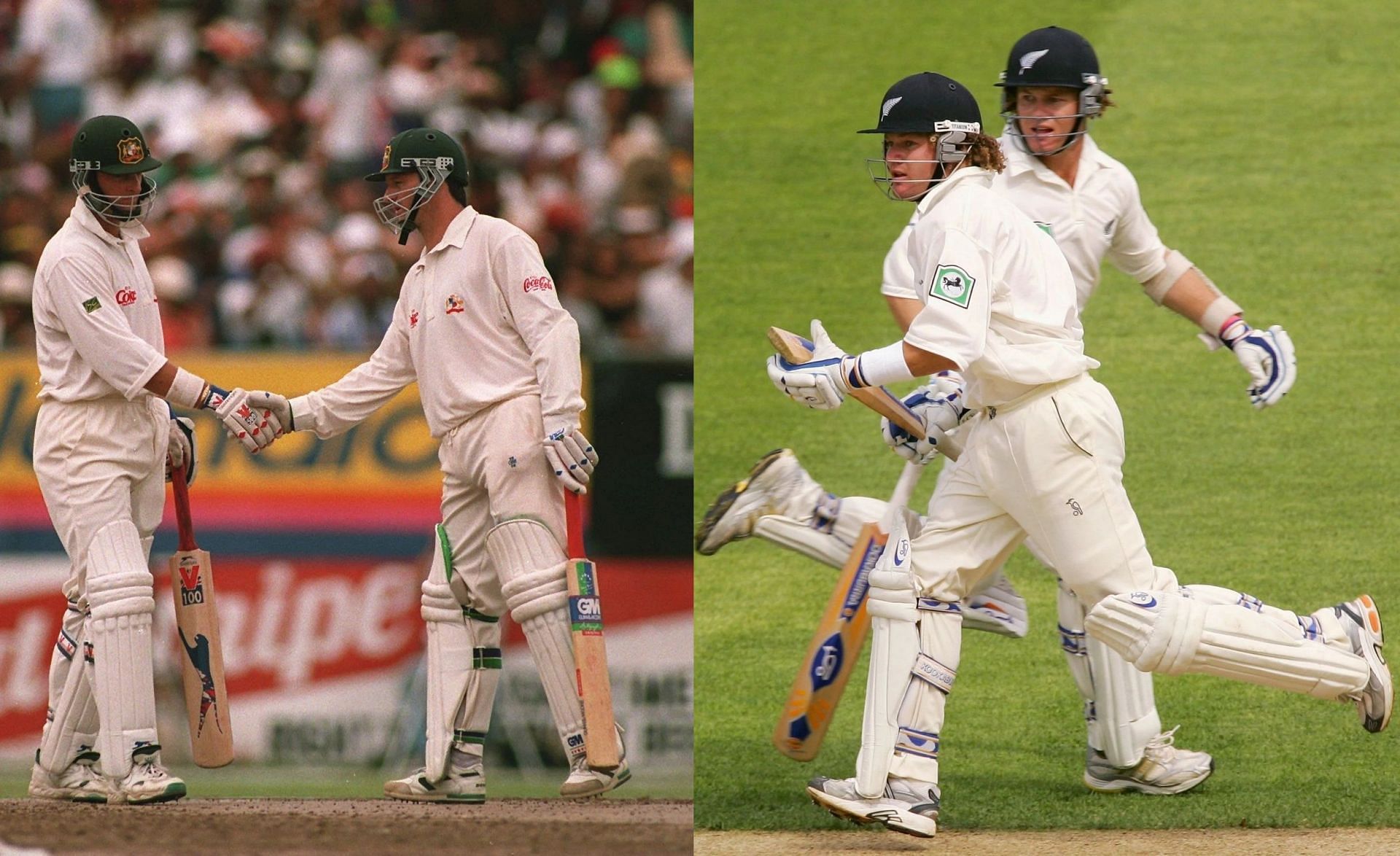 (Left) The Waugh brothers of Australia; (Right) The Marshall twins of New Zealand. Pics: Getty Images