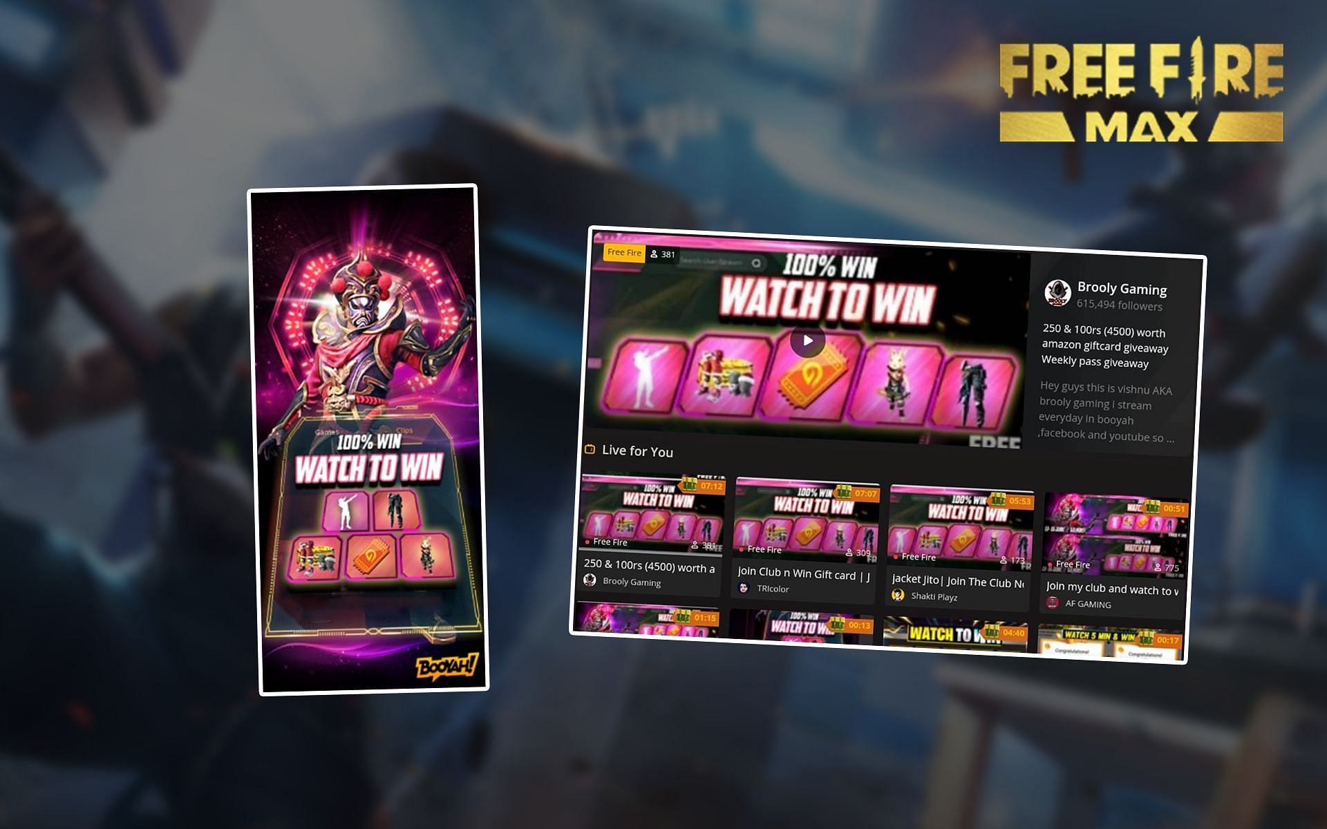 The Watch to Win event is back in the battle royale game (Image via Sportskeeda)