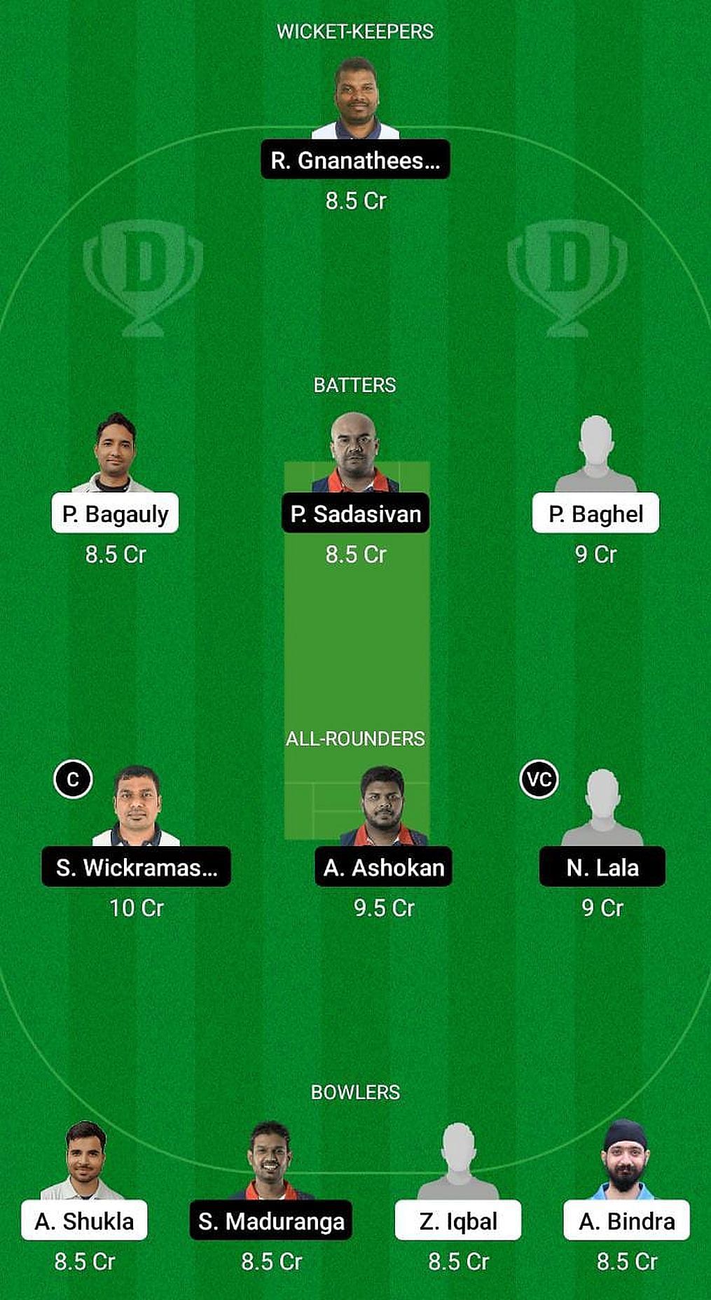 BCC vs PCC Fantasy Suggestion Team 1