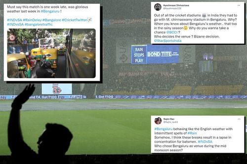 Rain has stopped play in the deciding T20I between India and South Africa.