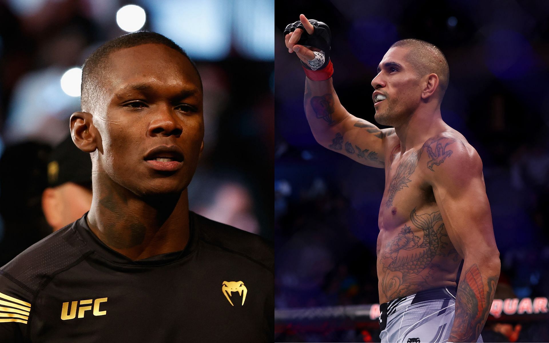 Israel Adesanya (left); Alex Pereira (right)