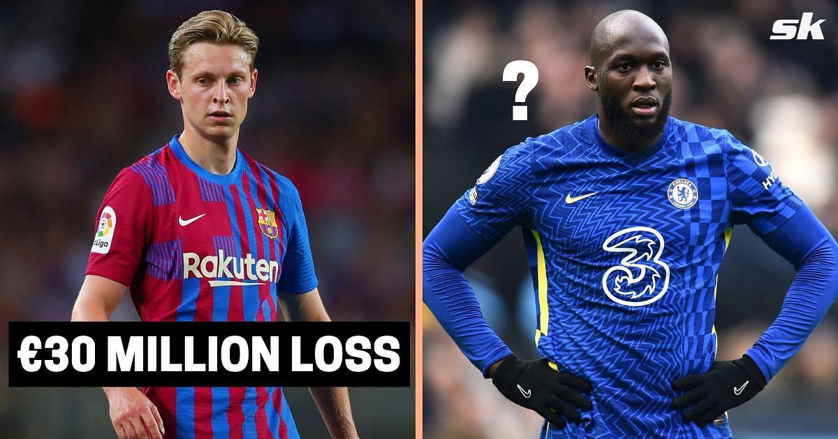 Frenkie de Jong (left) and Romelu Lukaku (right)