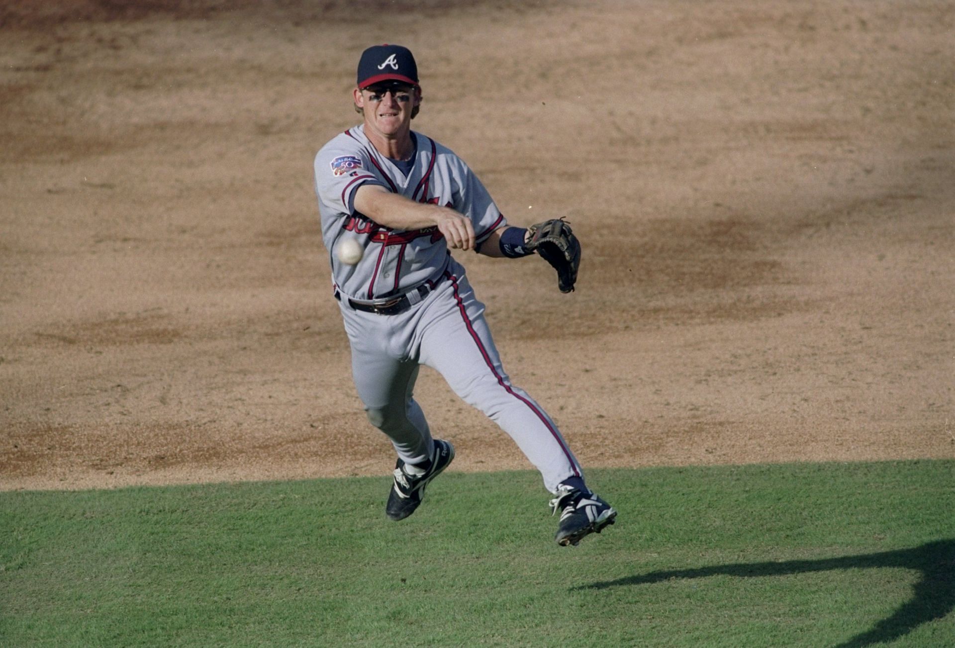 Jeff Blauser playing shortstop for the Braves