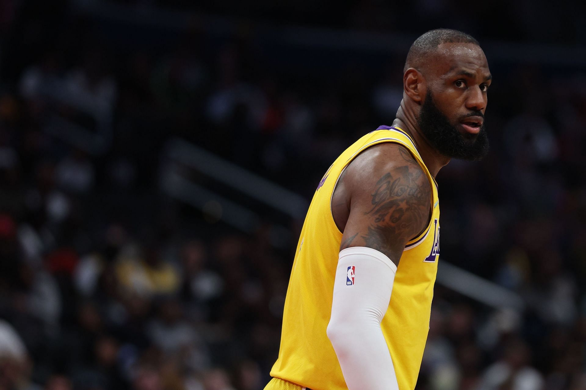 LeBron James #6 of the Los Angeles Lakers in action against the Washington Wizards at Capital One Arena on March 19, 2022 in Washington, DC.