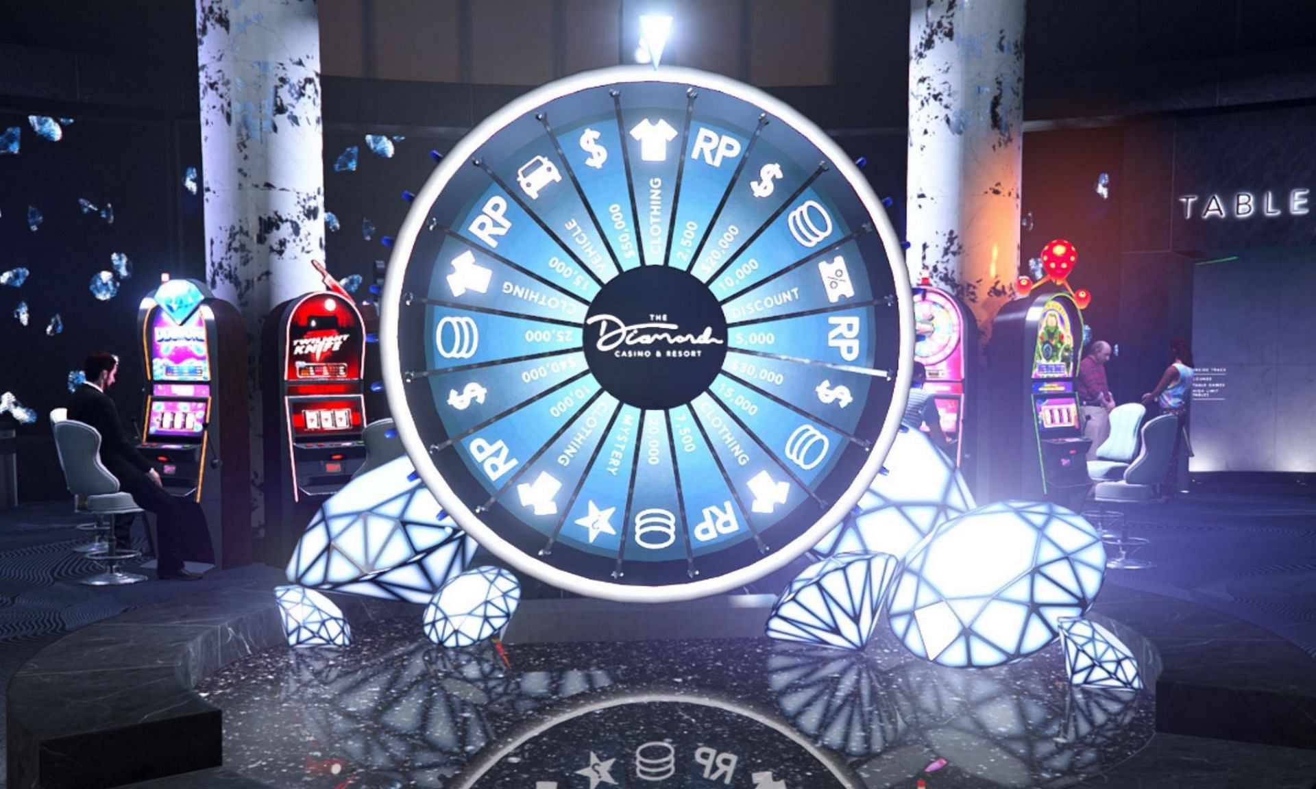 Players can try out their luck with a free spin (Image via Rockstar Games)