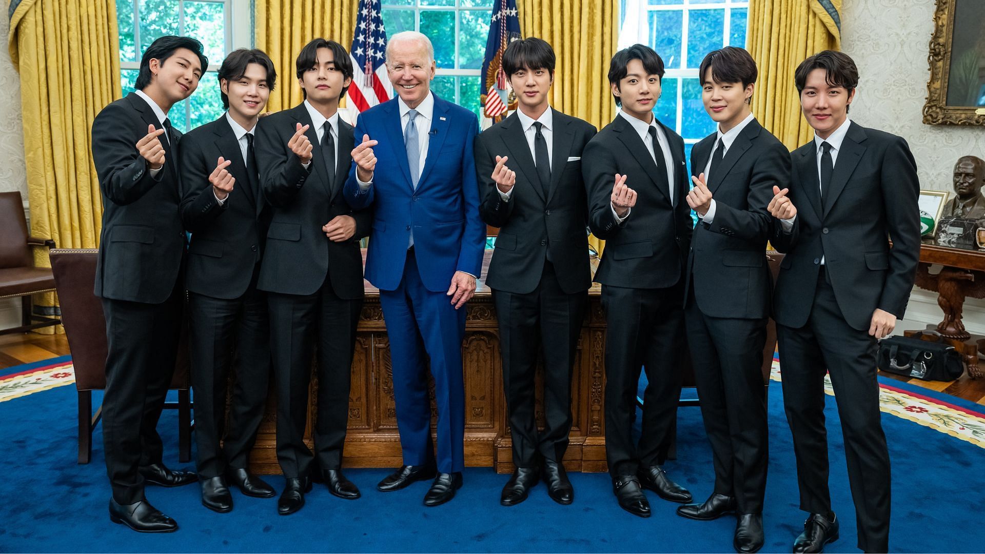 BTS with the US president, Joe Biden (Image courtesy: The White House)