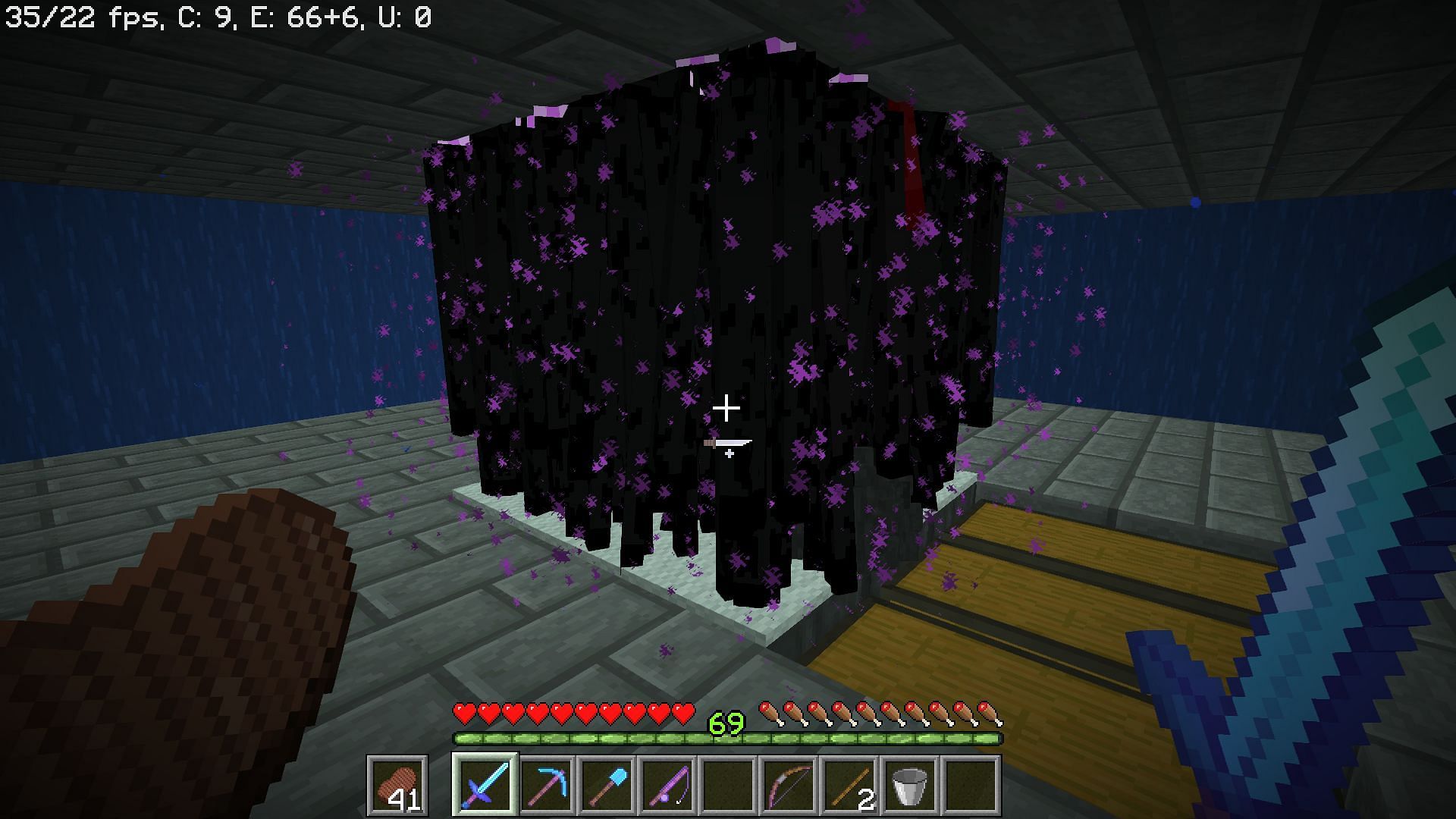 An example of an enderman farm&#039;s output in Minecraft (Image via Reddit)