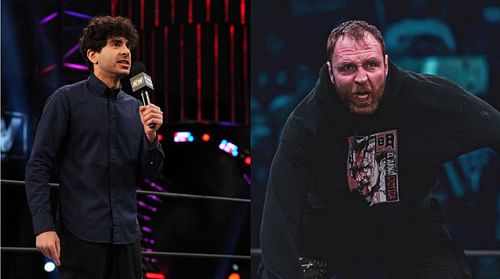 Tony Khan (left) and Jon Moxley (right)