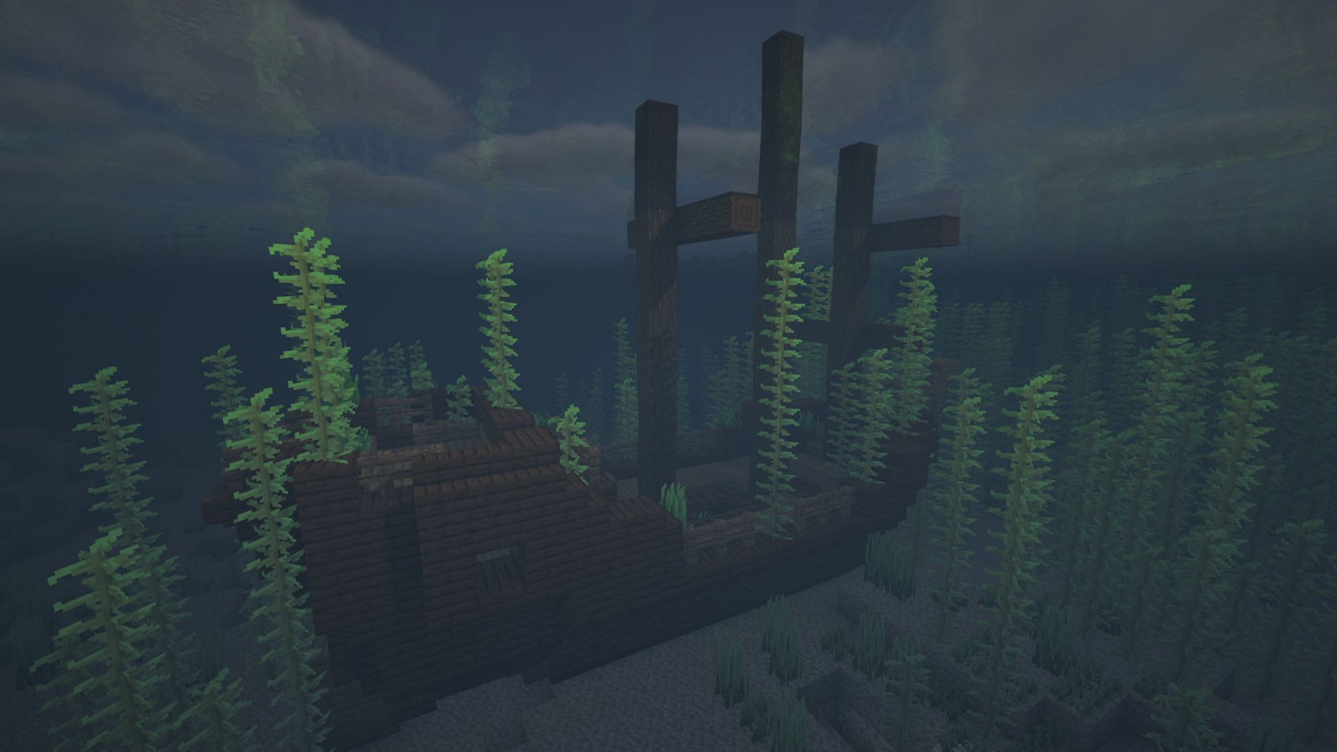 Players can always find buried treasure map in fully generated shipwrecks (Image via Mojang)
