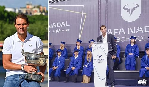 Rafael Nadal at the Rafa Nadal School graduation. (Credit: Rafael Nadal Academy Twitter)