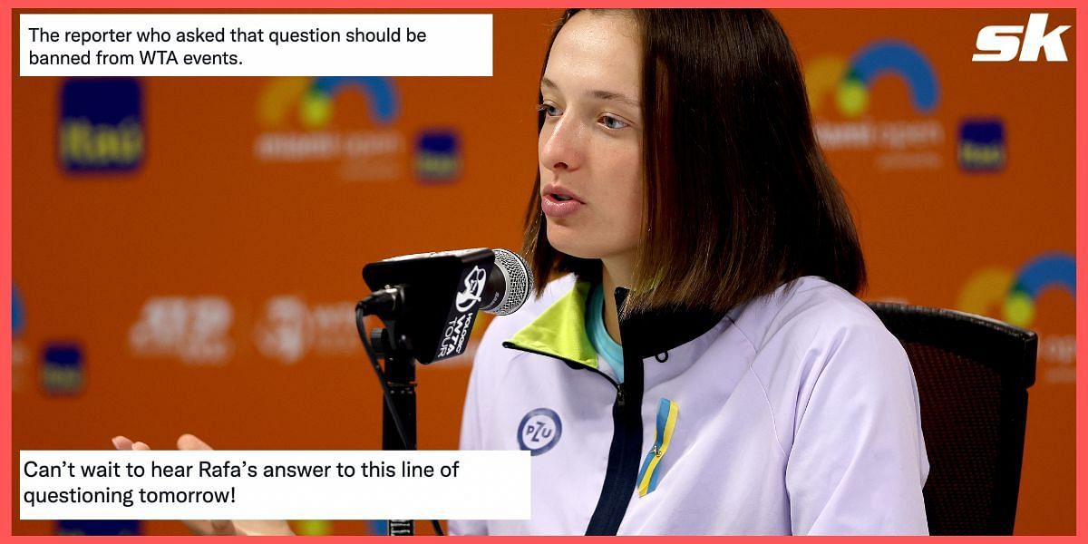 “The reporter who asked that question should be banned from WTA events”- Tennis fans react to ridiculous ‘makeup’ question asked to Iga Swiatek after French Open win