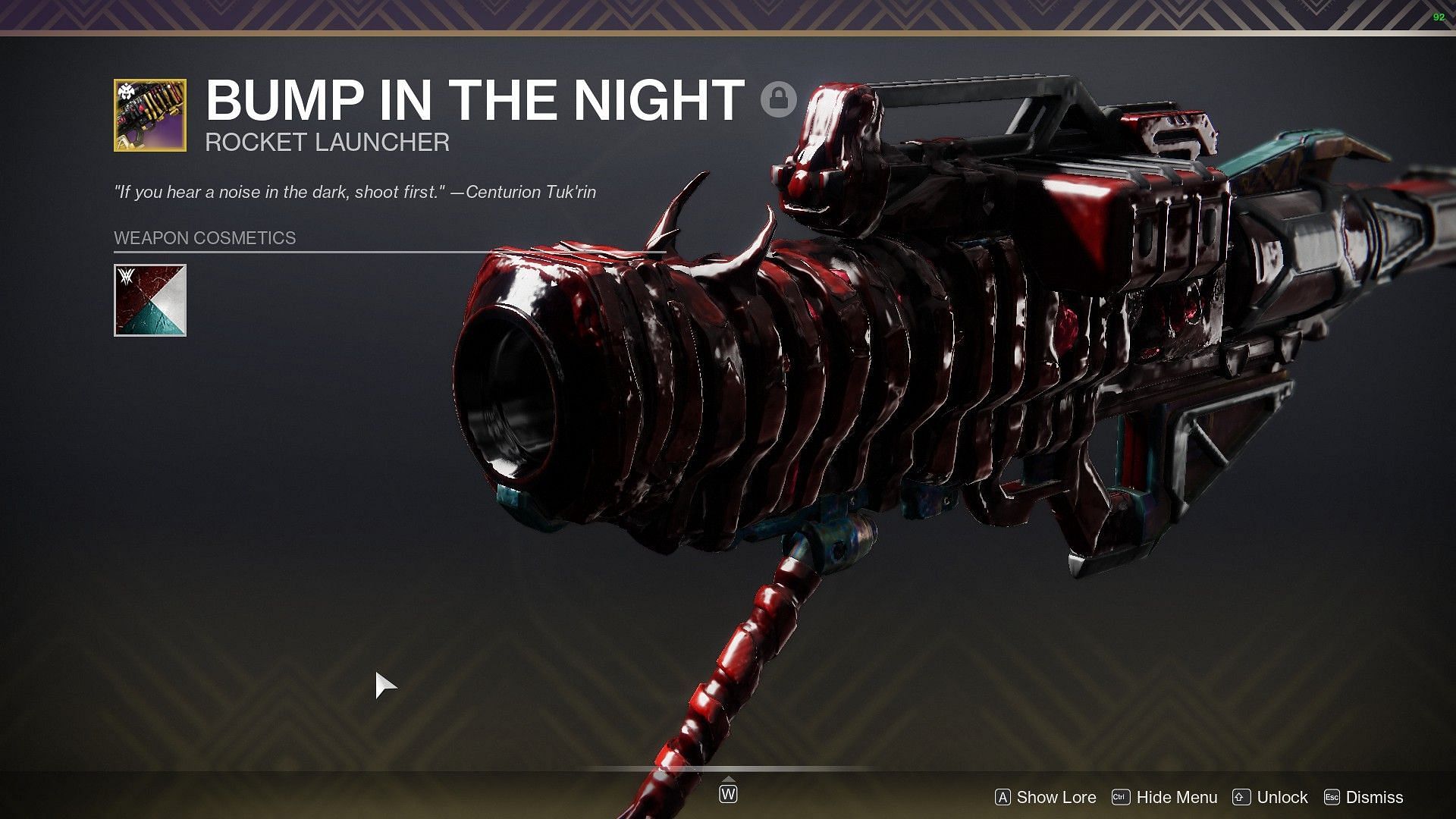 Bump in the Night Rocket Launcher (Image via Destiny 2)