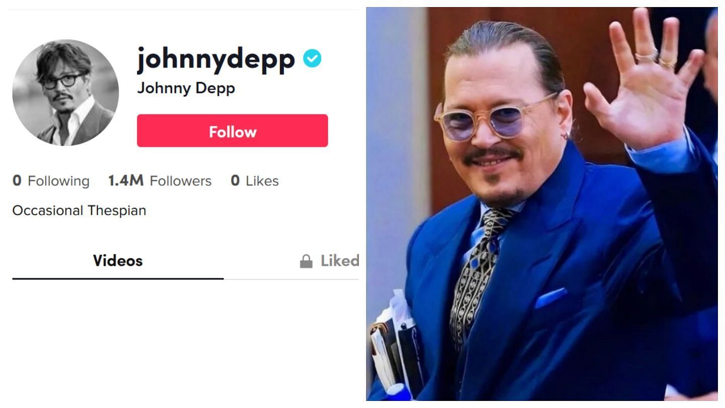 Johnny Depp has created an official TikTok account (Image via @johnnydepp/TikTok and @mitch_j_smith/Instagram)