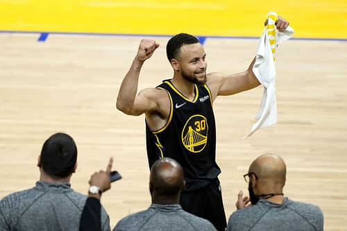 Steph Curry after the Golden State Warriors' win in the Conference finals.