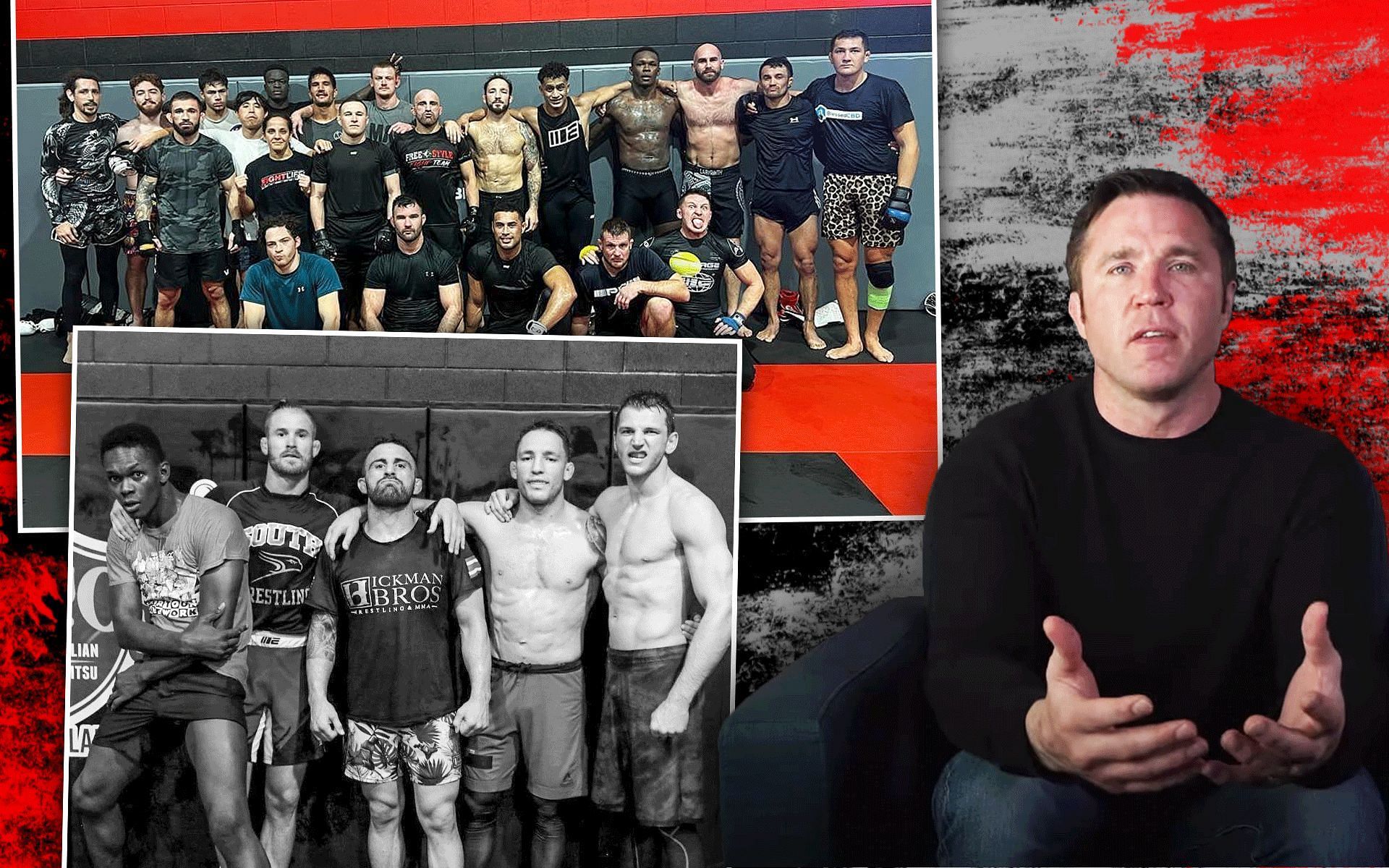 City Kickboxing Academy fighters (Left) and Chael Sonnen (Right) (Images courtesy of @Chael Sonnen YouTube, @alexvolkanovski Instagram and @stylebender Instagram)