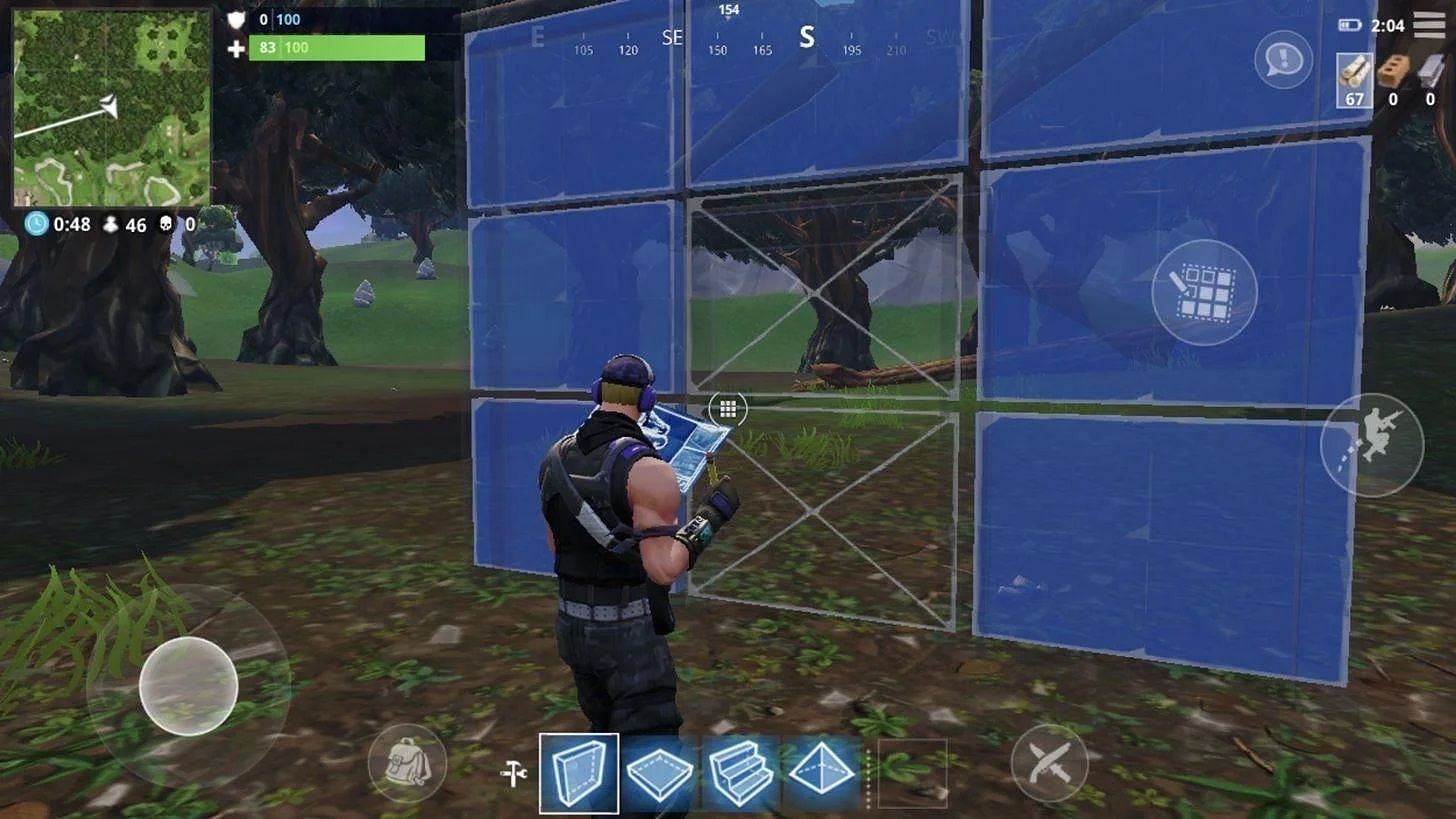 The early seasons of Fortnite allowed players to see through their own builds. (Image via Epic Games)