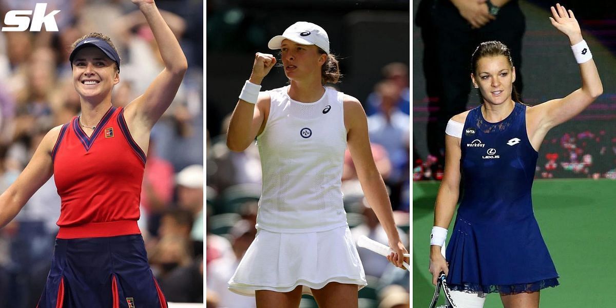 From (L), Elina Svitolina, Iga Swiatek, and Agnieszka Radwanska will feature in a charity match