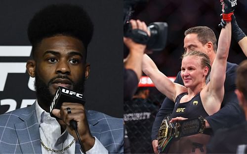 Aljamain Sterling (left) and Valentina Shevchenko (right)