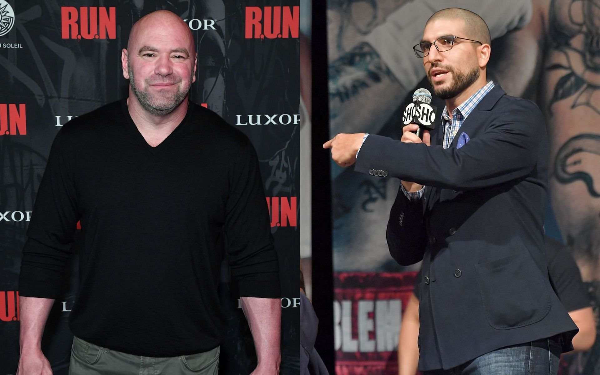 Dana White (left) and Ariel Helwani (right)