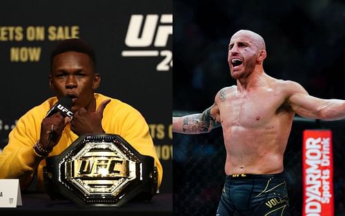 Israel Adesanya (L); Alexander Volkanovski(R)