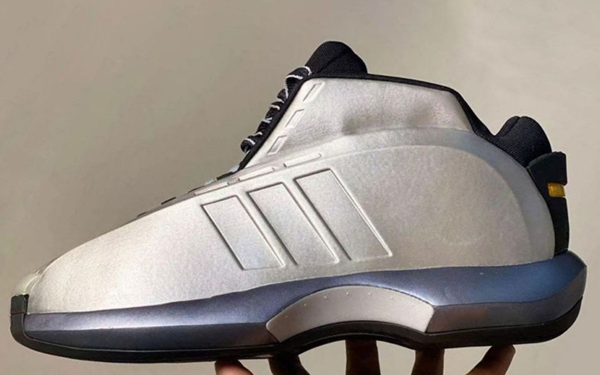 Adidas Crazy 1 OG Metallic Silver shoes (Image via Instagram/@Solebyjc)