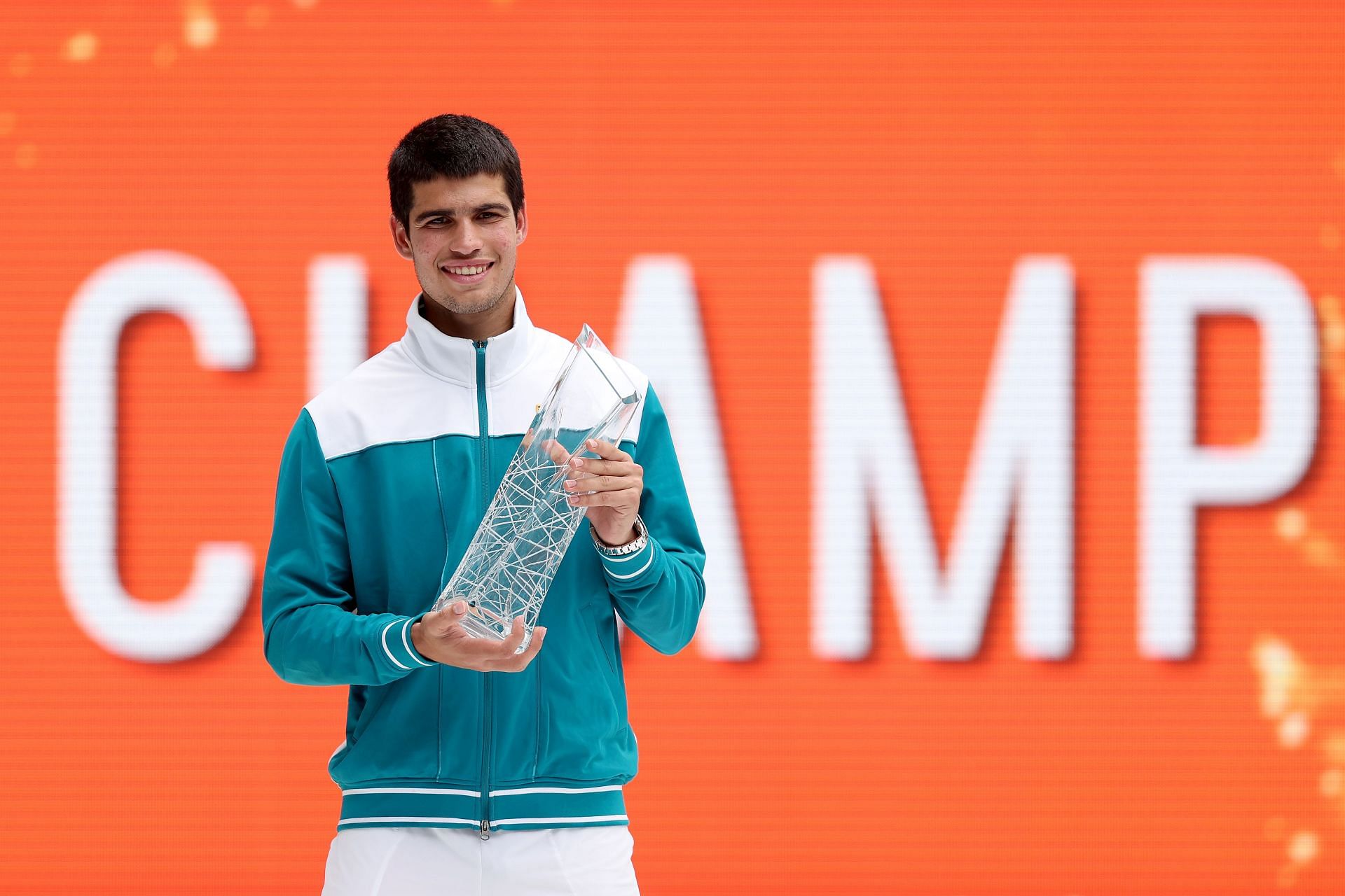 Carlos Alcaraz after winning the 2022 Miami Open