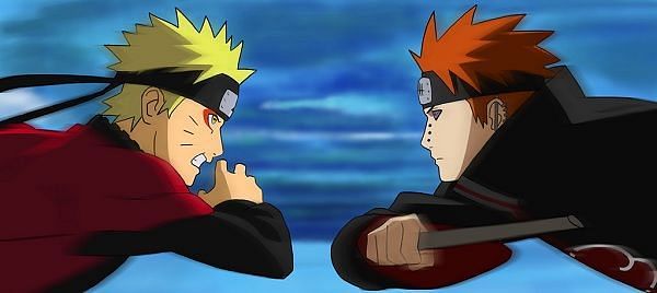 When does Naruto fight Pain?