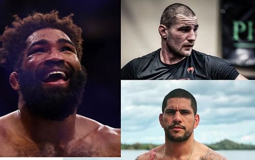 From left to right: Chris Curtis, Sean Strickland, Alex Pereira [Images via @sstricklandmma and @alexpoatanpereira on Instagram]