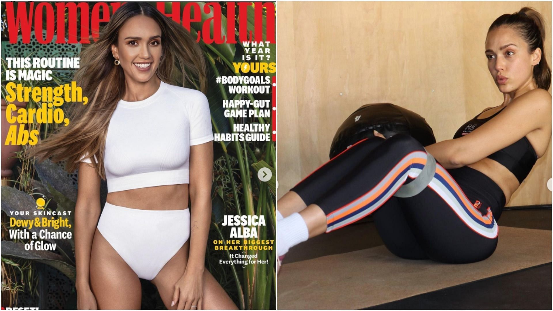 Strengthen your midsection. Images via Instagram/Jessica Alba.