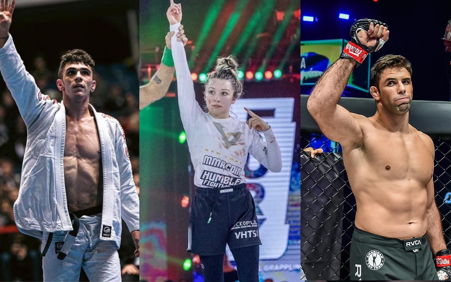 (From left to right) ONE Championship&#039;s deadliest grapplers today: Mikey Musumeci, Danielle Kelly, and Marcus &#039;Buchecha&#039; Almeida. (Images courtesy: @mikeymusumeci and @daniellekellybjj on Instagram, ONE Championship)