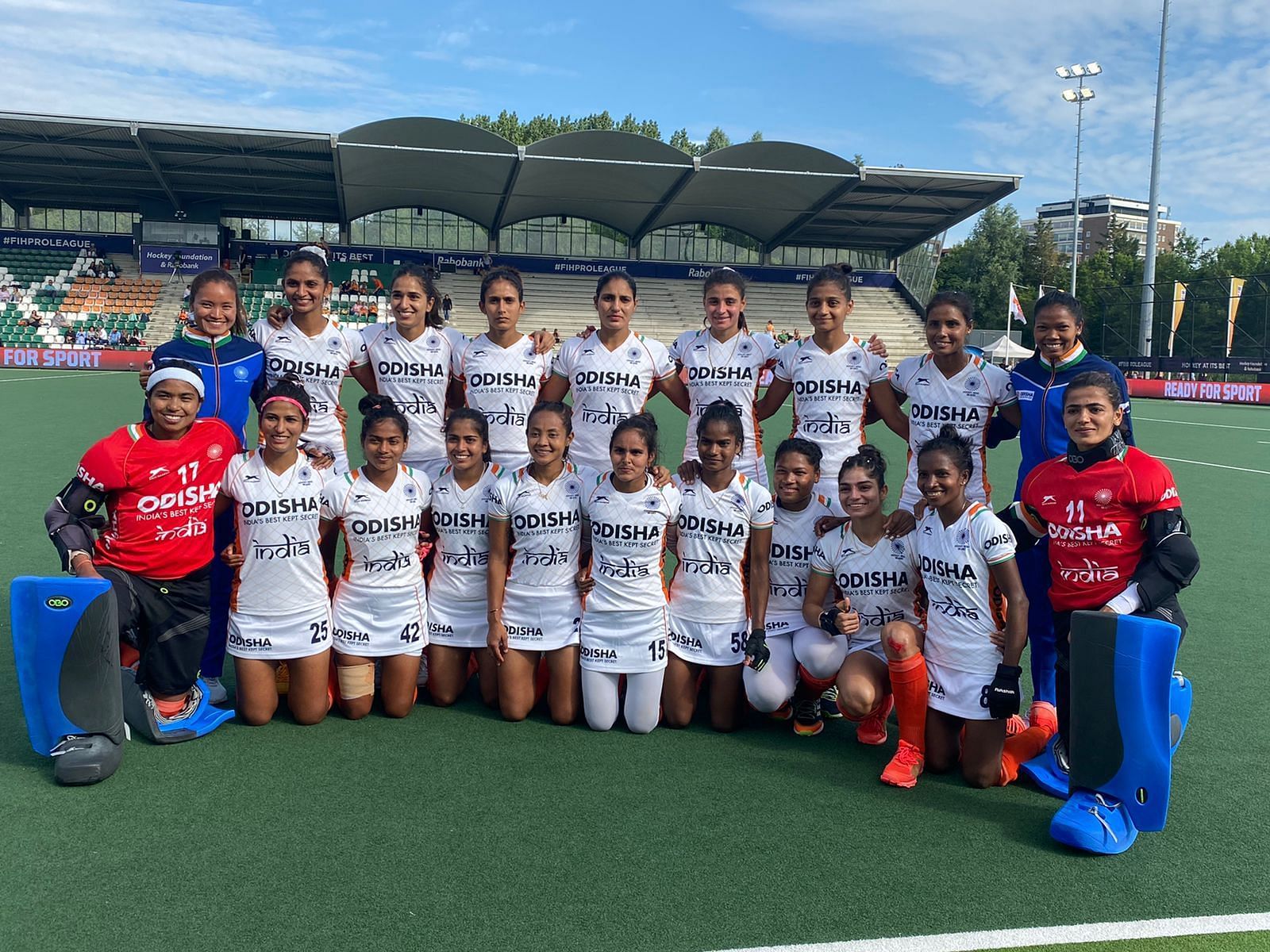 The Indian women&#039;s hockey team for the World Cup. (PC: Hockey India)