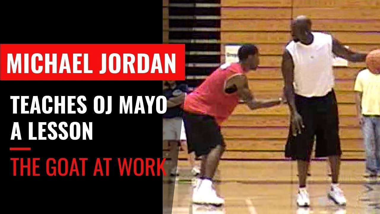 An already retired Michael Jordan torched high-school superstar O.J. Mayo for talking trash against him. [Photo: YouTube]