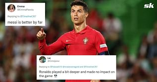 “Ghosted today”, “That’s why Messi is the goat” – Rival fans react as Cristiano Ronaldo fails to score during Portugal’s 2-0 win over Czech Republic