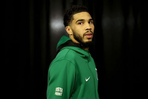 Boston Celtics superstar Jayson Tatum during 2022 NBA Finals - Game 5